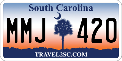 SC license plate MMJ420
