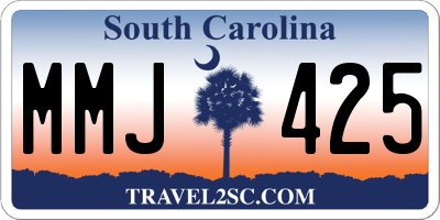 SC license plate MMJ425