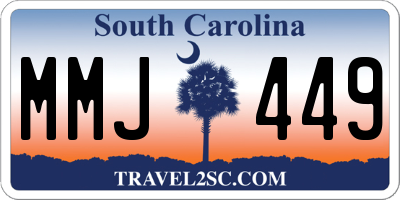 SC license plate MMJ449
