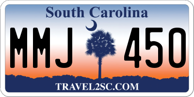 SC license plate MMJ450