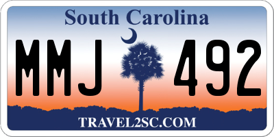SC license plate MMJ492
