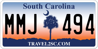SC license plate MMJ494
