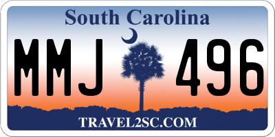 SC license plate MMJ496