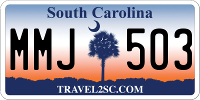 SC license plate MMJ503