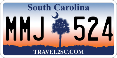 SC license plate MMJ524