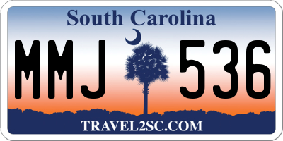 SC license plate MMJ536