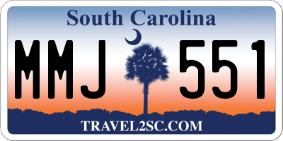 SC license plate MMJ551