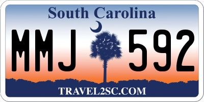 SC license plate MMJ592