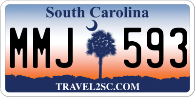 SC license plate MMJ593