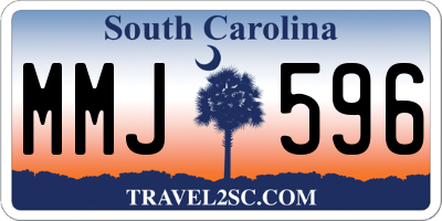 SC license plate MMJ596