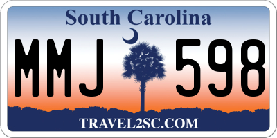SC license plate MMJ598