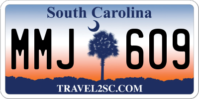 SC license plate MMJ609