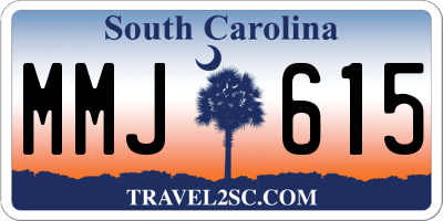 SC license plate MMJ615