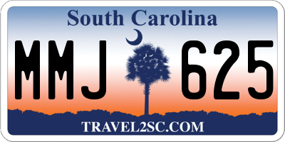 SC license plate MMJ625