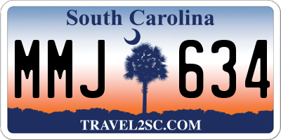 SC license plate MMJ634