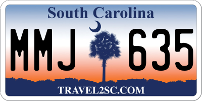 SC license plate MMJ635