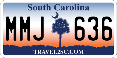 SC license plate MMJ636