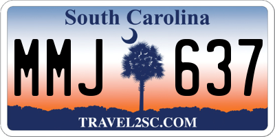 SC license plate MMJ637