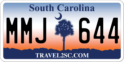 SC license plate MMJ644