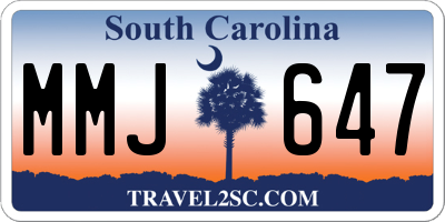SC license plate MMJ647