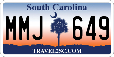 SC license plate MMJ649