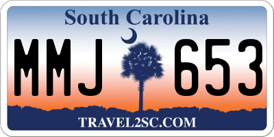 SC license plate MMJ653