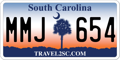 SC license plate MMJ654