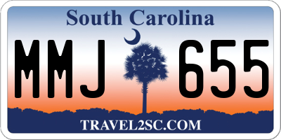 SC license plate MMJ655