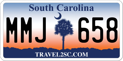 SC license plate MMJ658