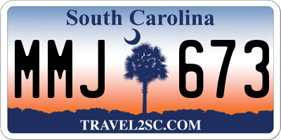 SC license plate MMJ673