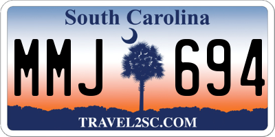 SC license plate MMJ694