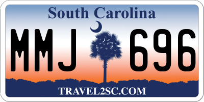 SC license plate MMJ696