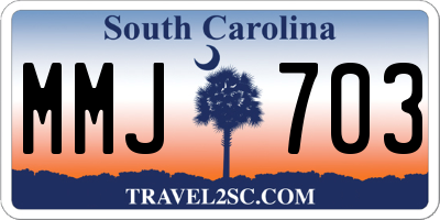 SC license plate MMJ703
