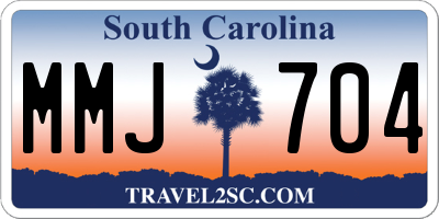 SC license plate MMJ704