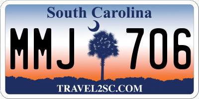 SC license plate MMJ706