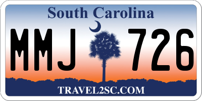 SC license plate MMJ726