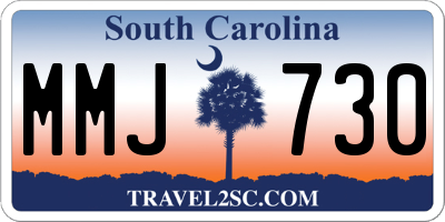 SC license plate MMJ730