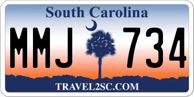 SC license plate MMJ734