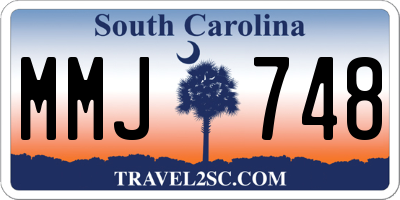 SC license plate MMJ748