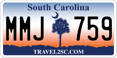 SC license plate MMJ759