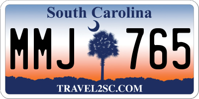 SC license plate MMJ765
