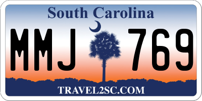 SC license plate MMJ769