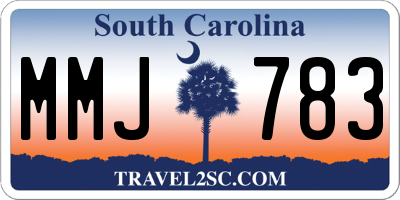 SC license plate MMJ783