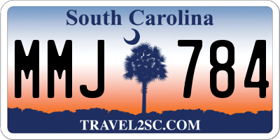 SC license plate MMJ784