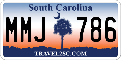 SC license plate MMJ786