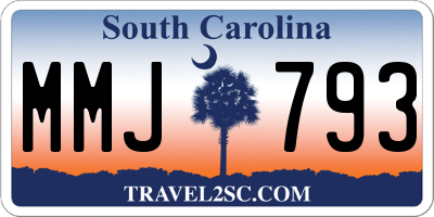 SC license plate MMJ793