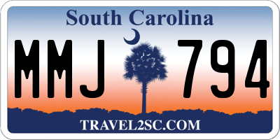 SC license plate MMJ794