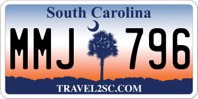 SC license plate MMJ796