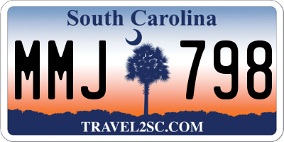 SC license plate MMJ798