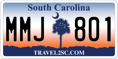 SC license plate MMJ801